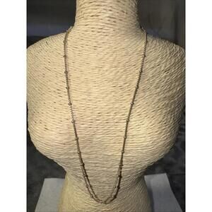 Italy .925 Sterling Silver Bead Box Chain Necklace 15.5 Inches